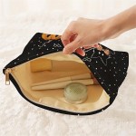 Wholesale cat Ghost Jack O Lantern Pouch Fill Zip Closure Lined Body L T