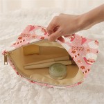 Wholesale santa Claus Flowers Pouch Zip Closure Lined Body L T D