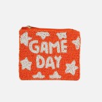 "GAME DAY" & Stars Seed Beaded Canvas Pouch

- Fully Lined Inside
- 100% Cotton Bag
- Approximately 5.5" L X 4.5" T