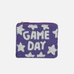 "GAME DAY" & Stars Seed Beaded Canvas Pouch

- Fully Lined Inside
- 100% Cotton Bag
- Approximately 5.5" L X 4.5" T