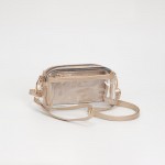 Wholesale clear Vegan Crossbody Wristlet Clutch Zip Closure Removable Straps Lea