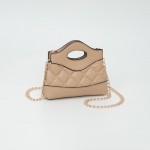 Wholesale mini Quilted Vegan Leather Cross Body Tote Bag Snap Closure Removeable