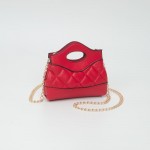 Wholesale mini Quilted Vegan Leather Cross Body Tote Bag Snap Closure Removeable