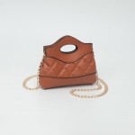 Wholesale mini Quilted Vegan Leather Cross Body Tote Bag Snap Closure Removeable