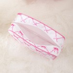 Wholesale canvas Bow Printed Pouch Tassels Full Zip Closure L T D