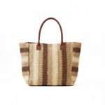 Wholesale multi Color Straw Tote Bag Snap Closure Lined Body Open Pocket W T D P