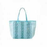 Wholesale nautical Stripe Tote Bag Snap Closure Lined Body Open Pocket L T D Pol