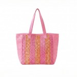 Wholesale nautical Stripe Tote Bag Snap Closure Lined Body Open Pocket L T D Pol