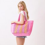 Wholesale nautical Stripe Tote Bag Snap Closure Lined Body Open Pocket L T D Pol