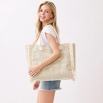 Wholesale boho Geometric Elephant Print Tote Bag Fringe Detail Full Zip Closure