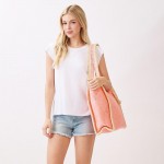 Wholesale two Woven Straw Tote Bag Tassel Snap Closure Lined Body Open Pocket W