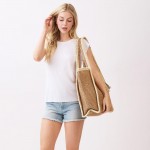 Wholesale two Woven Straw Tote Bag Tassel Snap Closure Lined Body Open Pocket W