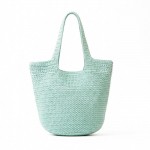Wholesale round Bottom Woven Straw Tote Bag Snap Closure Lined Body Open Pocket
