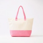 Wholesale vacay Mode Print Terry Cloth Tote Bag Full Zip Closure Lined Body Ope