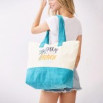 Wholesale take Me Beach Terry Cloth Tote Bag Full Zip Closure Lined Body Open P