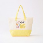 Wholesale hello Summer Terry Cloth Tote Bag Full Zip Closure Lined Body Open Po