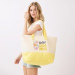 Wholesale hello Summer Terry Cloth Tote Bag Full Zip Closure Lined Body Open Po