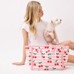 Wholesale cherries Stripe Fringe Tote Bag Full Zip Closure Inner Pocket L T D Po