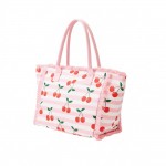 Wholesale cherries Stripe Fringe Tote Bag Full Zip Closure Inner Pocket L T D Po