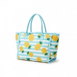 Wholesale pineapple Stripe Fringe Tote Bag Full Zip Closure Inner Pocket L T D P