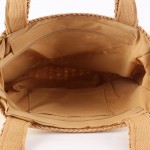 Wholesale granny Square Crochet Tote Bag Full Zip Closure Lined Body Open Pocket