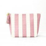 Corduroy Stripe Pouch With Tassel 

- Zip Closure
- Lined Body
- Approximately 10.5" L X 7" T X 3.75" D