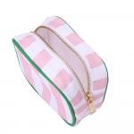 Wholesale nylon Stripe Pouch Fill Zip Closure Lined Body Open Pocket L T D
