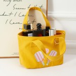 Wholesale charming canvas mini tote adorned delicate embroidered tulip florals