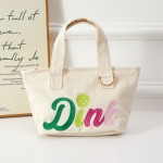 Wholesale graphic Letter Canvas Mini Tote Bag Casual Daily Carry Tote charming m