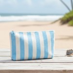 Wholesale stripe Terry Cloth Pouch Full Zip Closure Lined Body L T D
