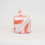 Wholesale stripe Makeup Bag Full Zip Closure Internal Pockets Zip Brush Pocket L