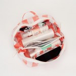 Wholesale stripe Makeup Bag Full Zip Closure Internal Pockets Zip Brush Pocket L