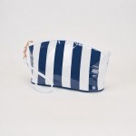Wholesale striped Pouch Wristlet Strap Full Zip Closure Lined Body One Internal