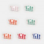 Wholesale striped Pouch Wristlet Strap Full Zip Closure Lined Body One Internal