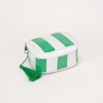 Wholesale striped Pouch Tassels Full Zip Closure One Internal Zip Pouch Lined Bo