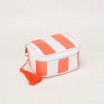 Wholesale striped Pouch Tassels Full Zip Closure One Internal Zip Pouch Lined Bo