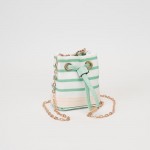 Wholesale mini Canvas Cross Body Bucket Bag Drawstring Closure Removable Chain L