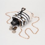 Wholesale mini Canvas Cross Body Bucket Bag Drawstring Closure Removable Chain L