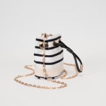 Wholesale mini Canvas Cross Body Bucket Bag Drawstring Closure Removable Chain L