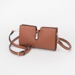 Wholesale vegan Leather Crossbody Clutch Bag Press Lock Closure Removeable Cross