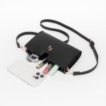 Wholesale vegan Leather Crossbody Clutch Bag Press Lock Closure Removeable Cross