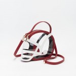 Wholesale clear Football Helmet Tote Bag Vegan Leather Trim Full Zip Closure Han