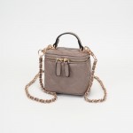 Wholesale quilted Vegan Leather Mini Tote Crossbody Bag Full Zip Closure Interna