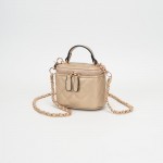 Wholesale quilted Vegan Leather Mini Tote Crossbody Bag Full Zip Closure Interna