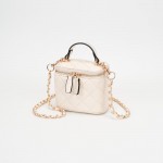 Wholesale quilted Vegan Leather Mini Tote Crossbody Bag Full Zip Closure Interna