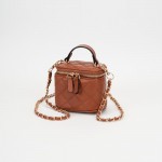 Wholesale quilted Vegan Leather Mini Tote Crossbody Bag Full Zip Closure Interna