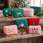 Wholesale quilted puffer bag padded body embroidered nutcracker peppermint Sold
