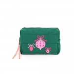 Wholesale quilted puffer bag padded body embroidered hanging ornaments front Sol