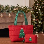 Wholesale quilted puffer bag padded body embroidered trimmed tree front Sold pad