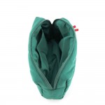 Wholesale quilted puffer bag styled like wrapped present contrast ribbon band ov